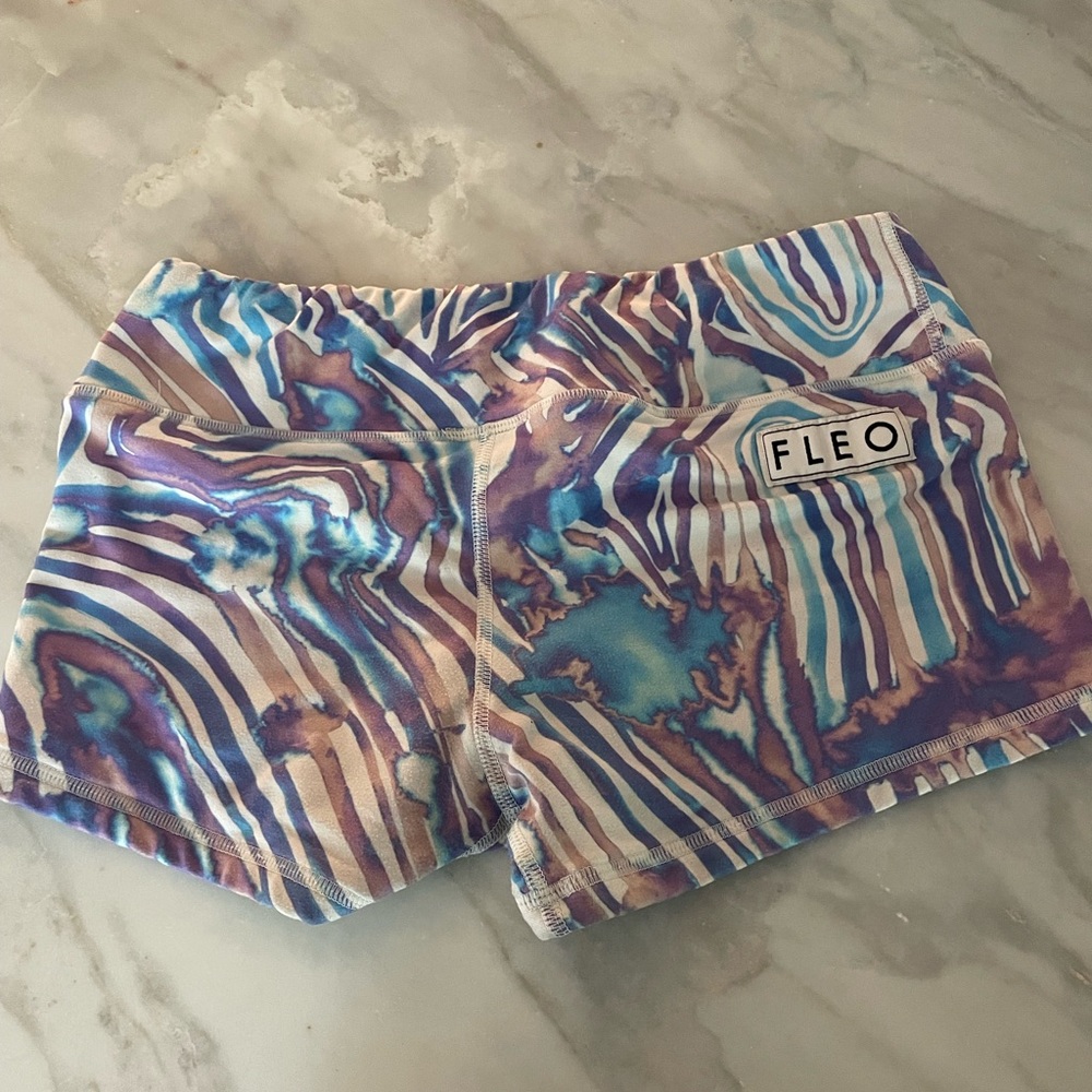 Fleo Shorts - Purple and Blue Swirl Original
